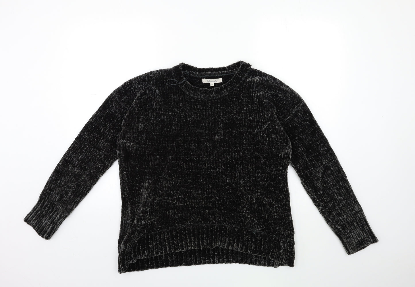 Peacocks Womens Black  Knit Pullover Jumper Size M