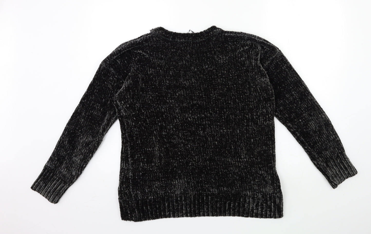 Peacocks Womens Black  Knit Pullover Jumper Size M