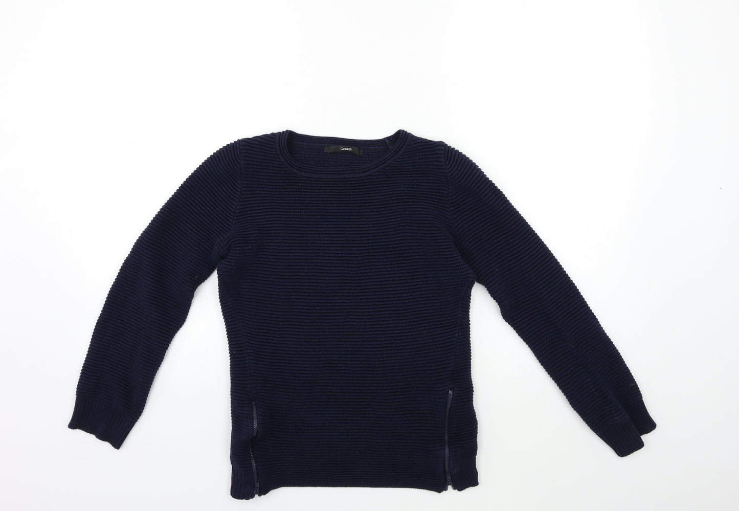 George Boys Blue  Knit Pullover Jumper Size 8 Years