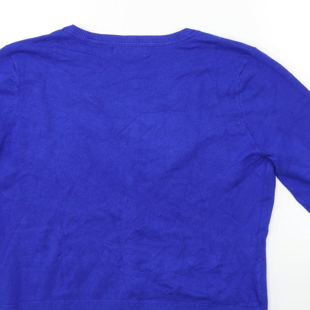 Debenhams Womens Blue  Knit Cardigan Jumper Size 12