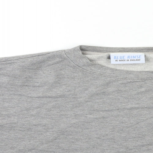 Blue Rinse Mens Grey   Pullover Sweatshirt Size XL