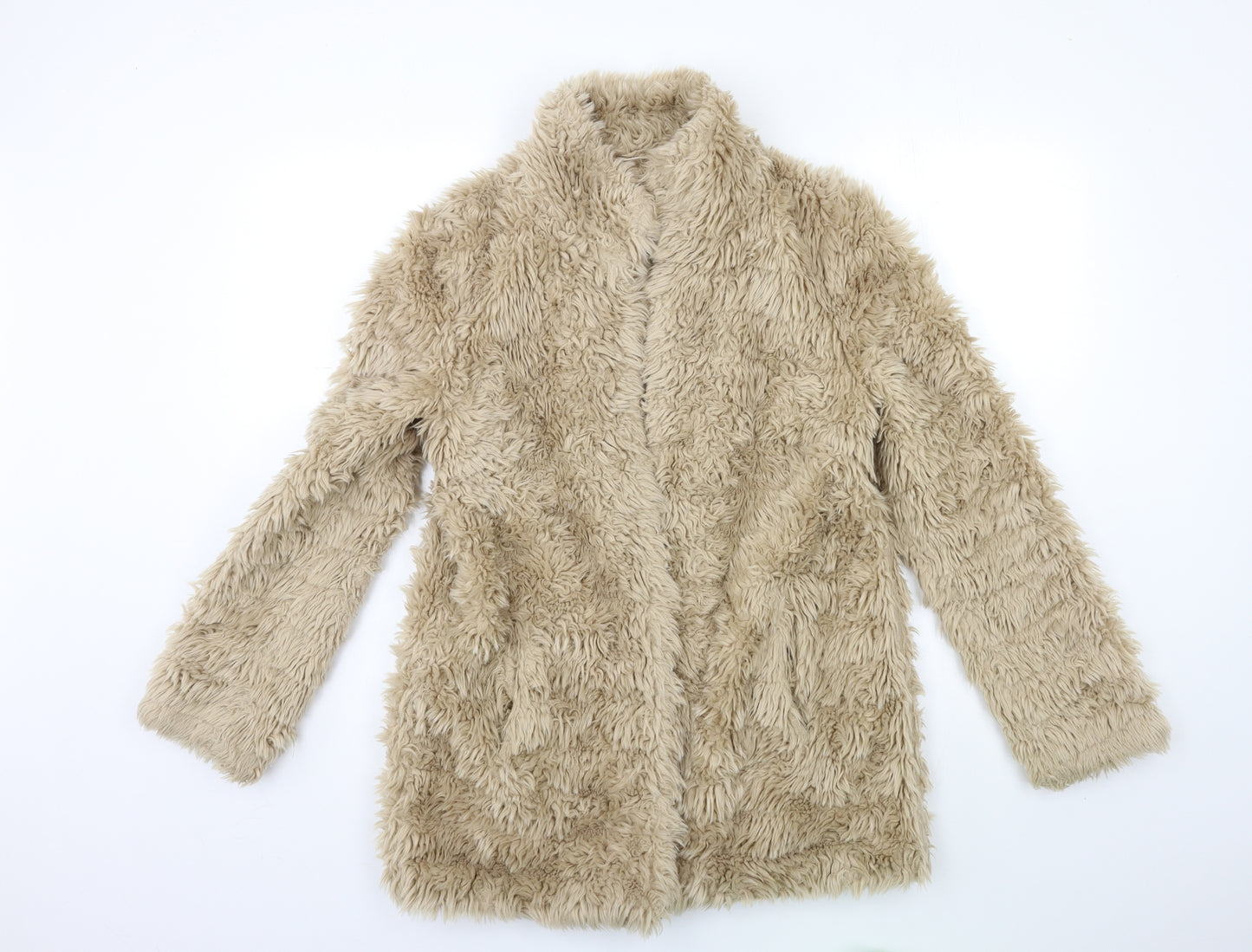 Papaya Womens Beige   Overcoat Coat Size S