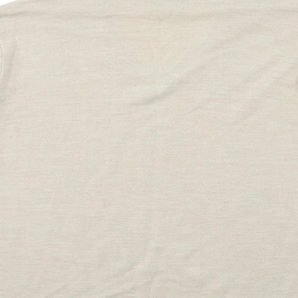 Marks and Spencer Mens Beige  Knit Pullover Jumper Size XL