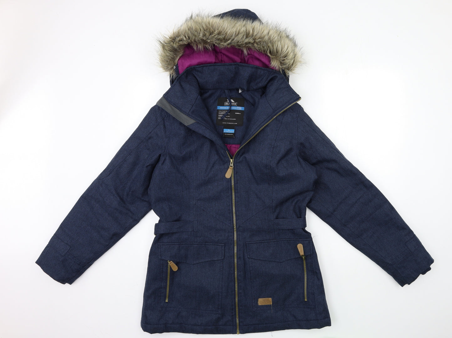 Trespass Womens Blue   Parka Coat Size 14