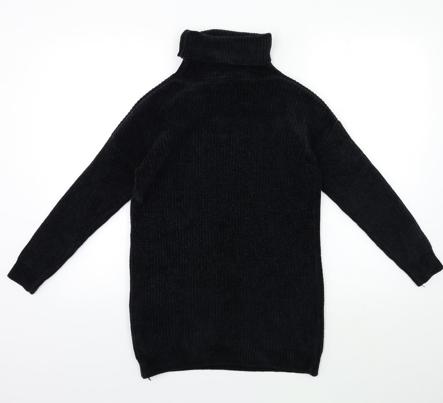 Primark Girls Black  Knit Jumper Dress  Size 9 Years