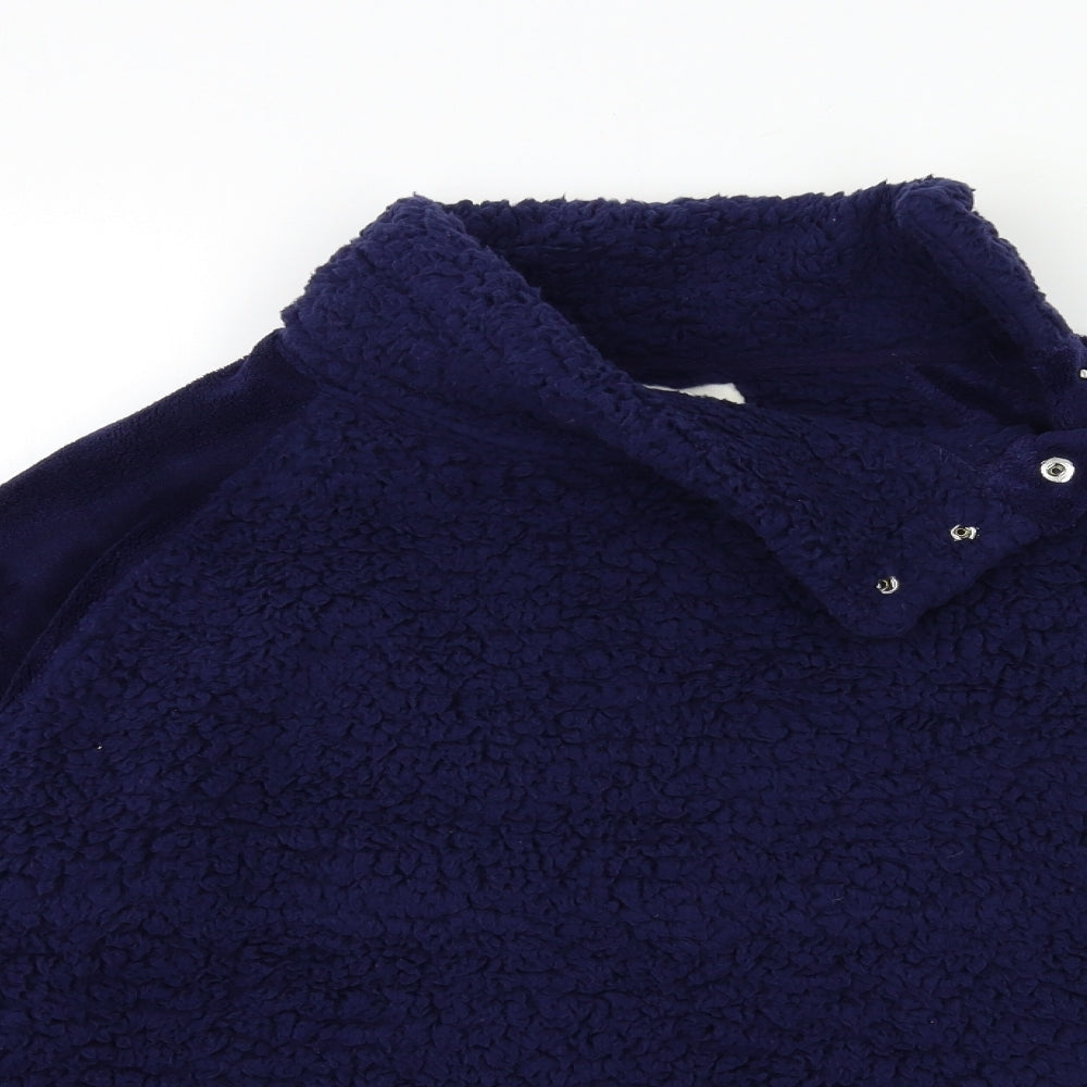 NEXT Womens Blue  Fleece Top Pyjama Top Size S