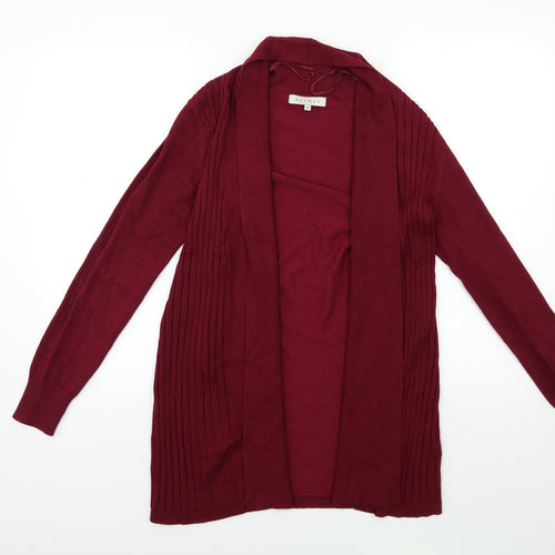 Nutmeg Womens Red  Knit Cardigan Jumper Size 8
