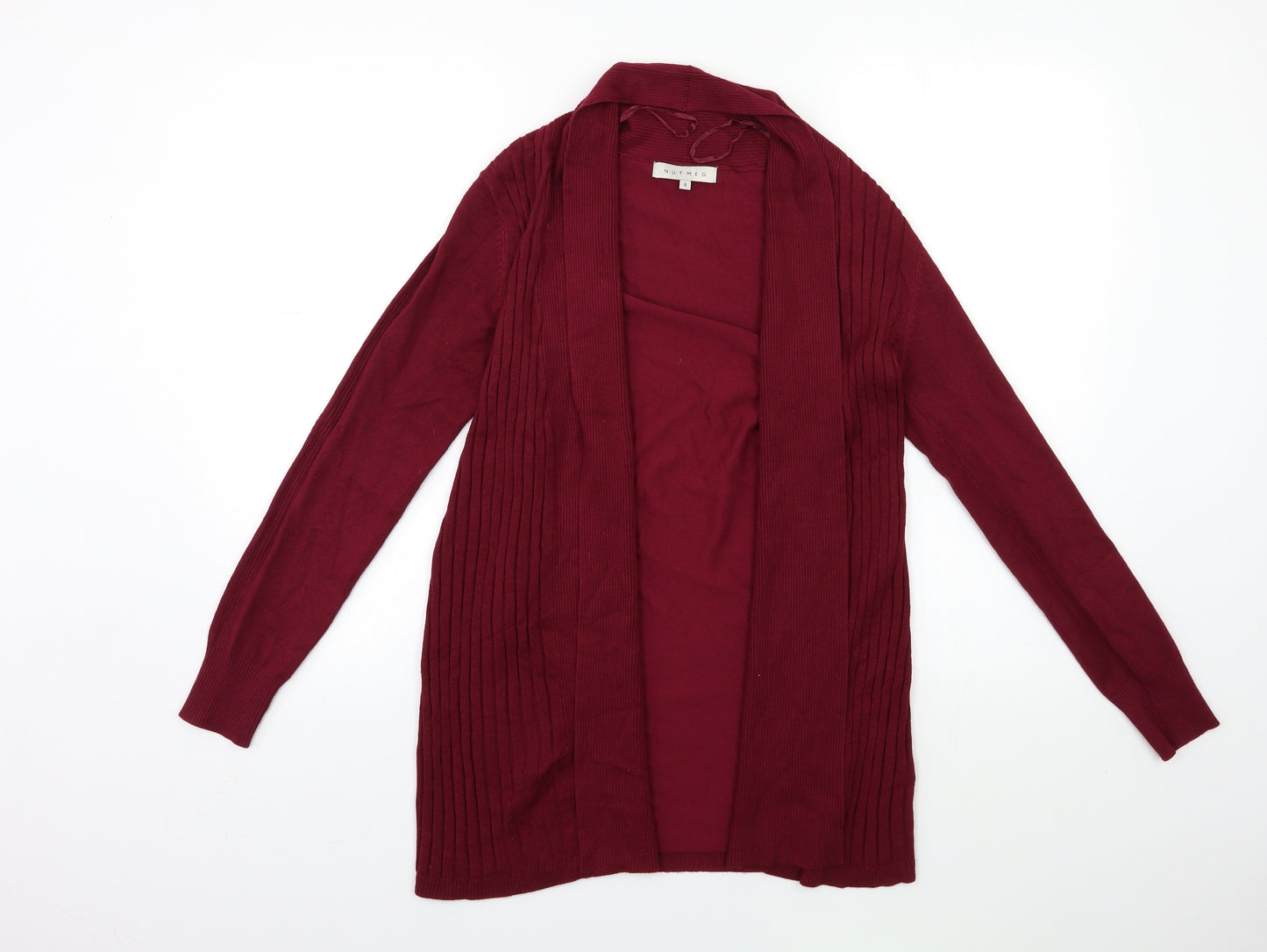 Nutmeg Womens Red  Knit Cardigan Jumper Size 8