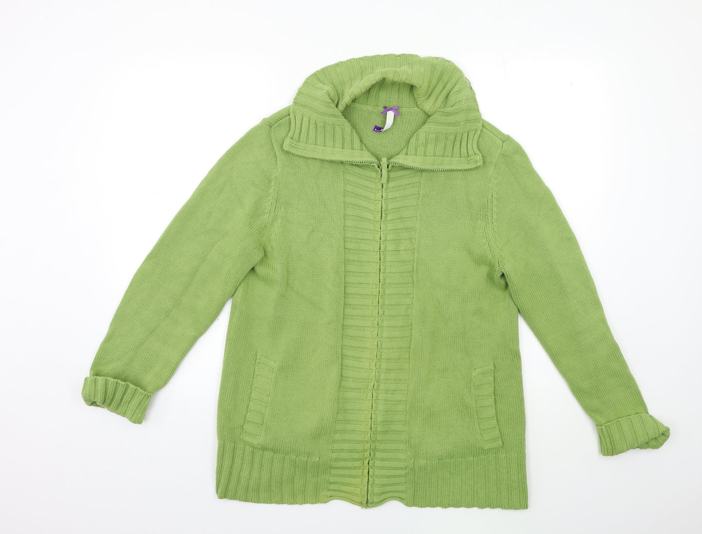 BHS Womens Green  Knit Cardigan Jumper Size 14