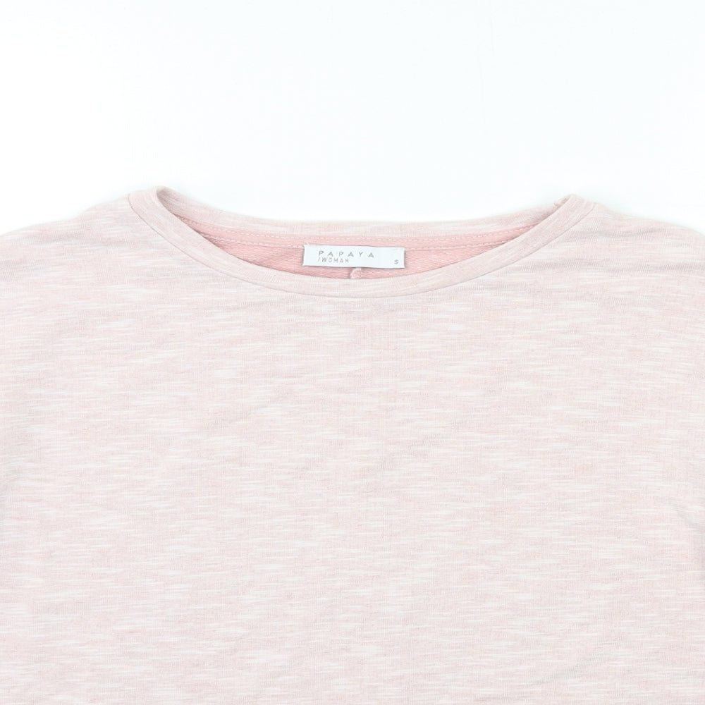 Papaya Womens Pink  Jersey Pullover Sweatshirt Size S