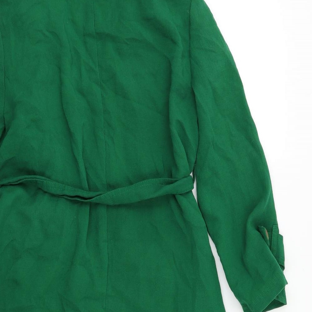 Papaya Womens Green   Trench Coat Coat Size 10