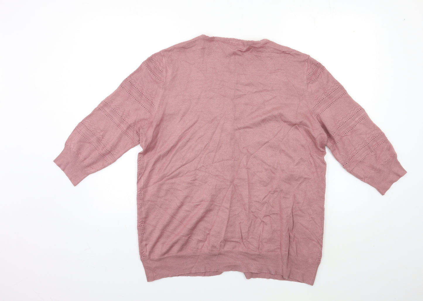 TU Womens Pink  Knit Cardigan Jumper Size 18