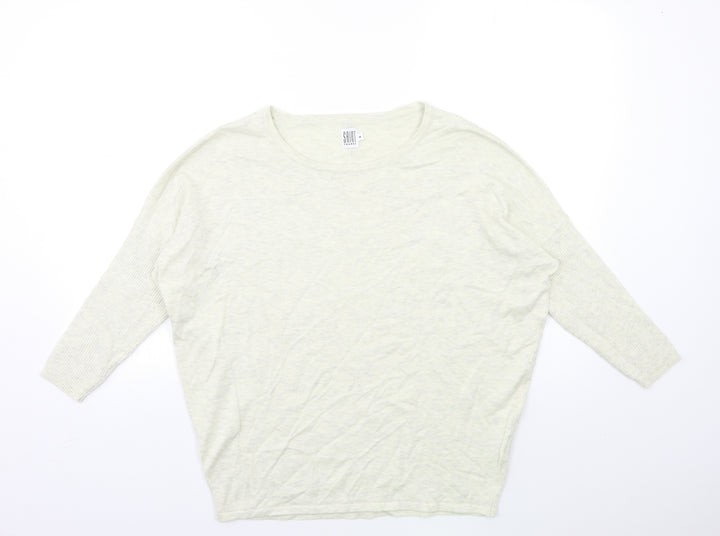 Saint Tropez Clothing Womens Beige  Knit Pullover Jumper
