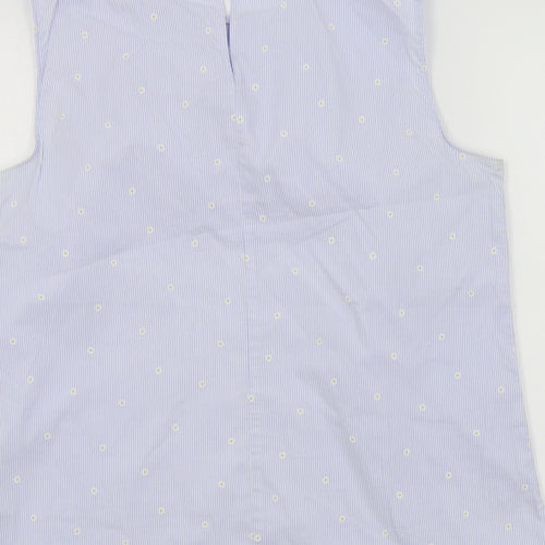 F&F Womens Blue Floral  Basic Blouse Size 12