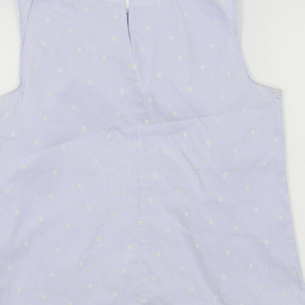 F&F Womens Blue Floral  Basic Blouse Size 12