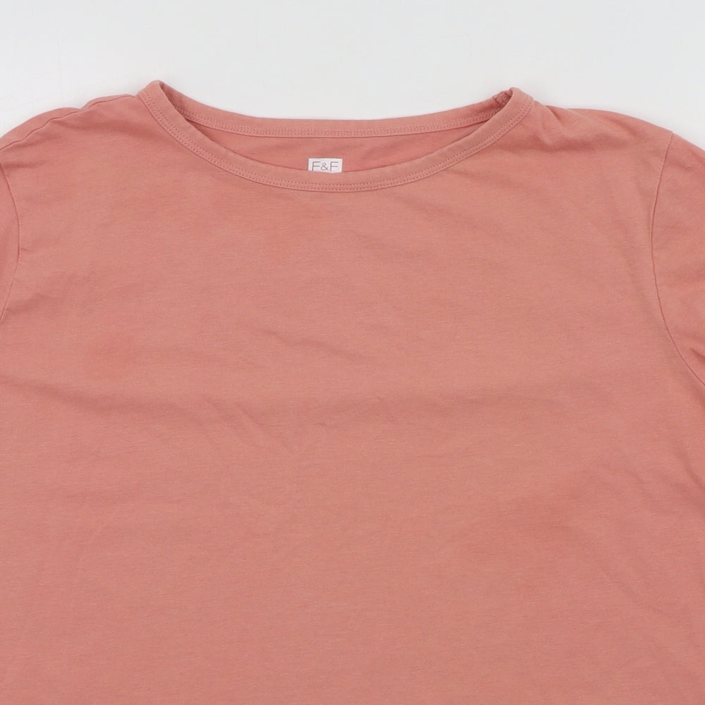 F&F Womens Orange   Basic T-Shirt Size 14