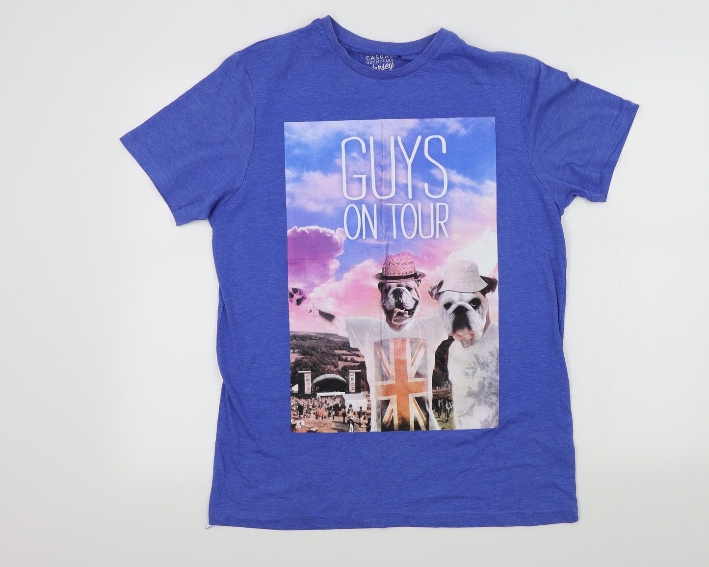 George Mens Blue    T-Shirt Size M  - Bull Dog