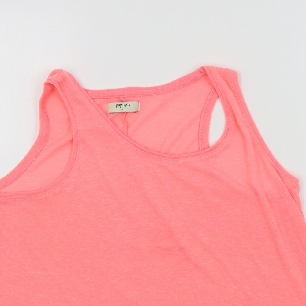 Papaya Womens Pink   Basic Polo Size 14