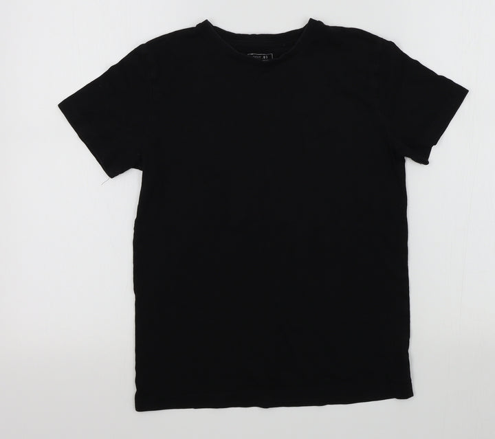 NEXT Boys Black Colourblock  Basic T-Shirt Size 10 Years