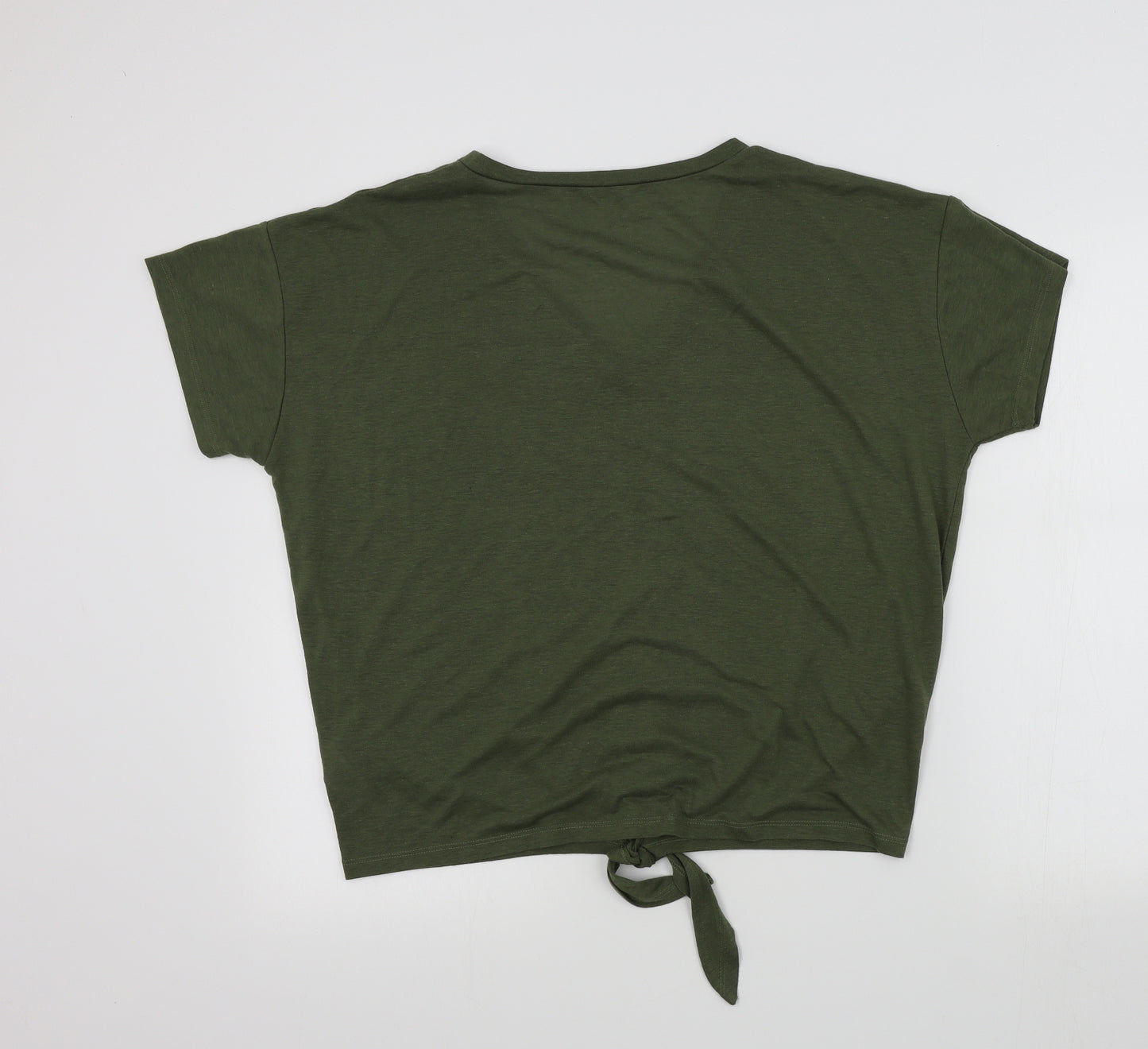 Primark Womens Green Colourblock  Basic T-Shirt Size M