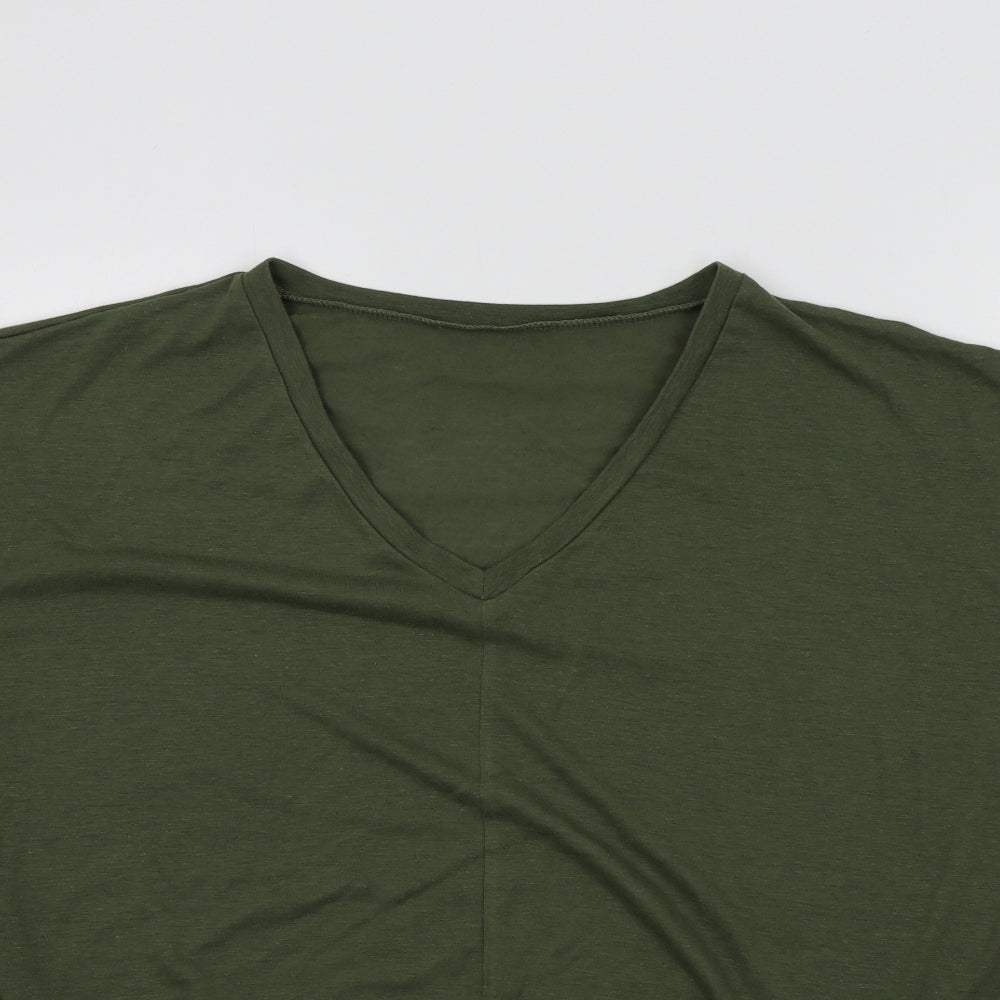 Primark Womens Green Colourblock  Basic T-Shirt Size M