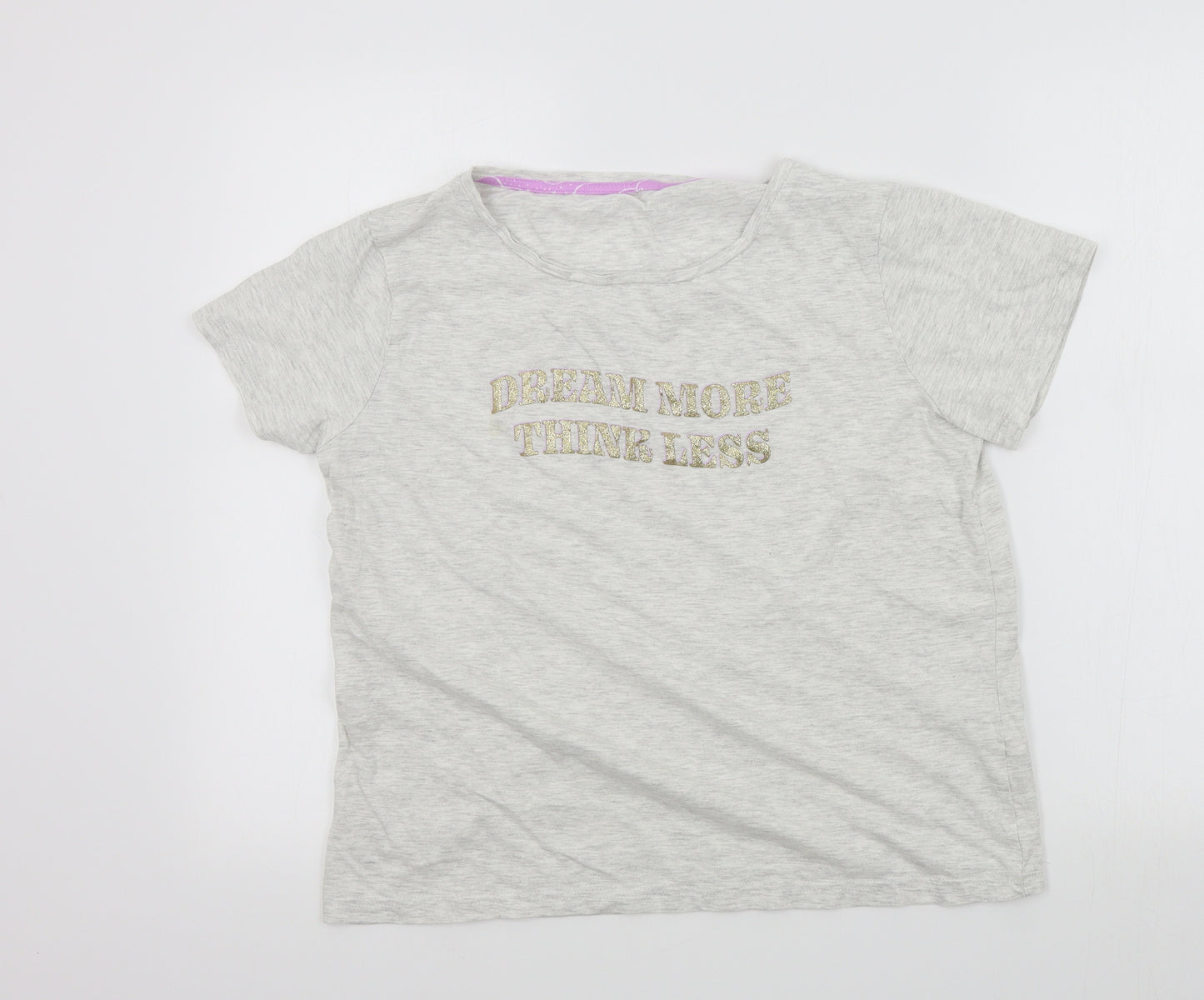 George Womens Grey Solid  Top Pyjama Top Size 12