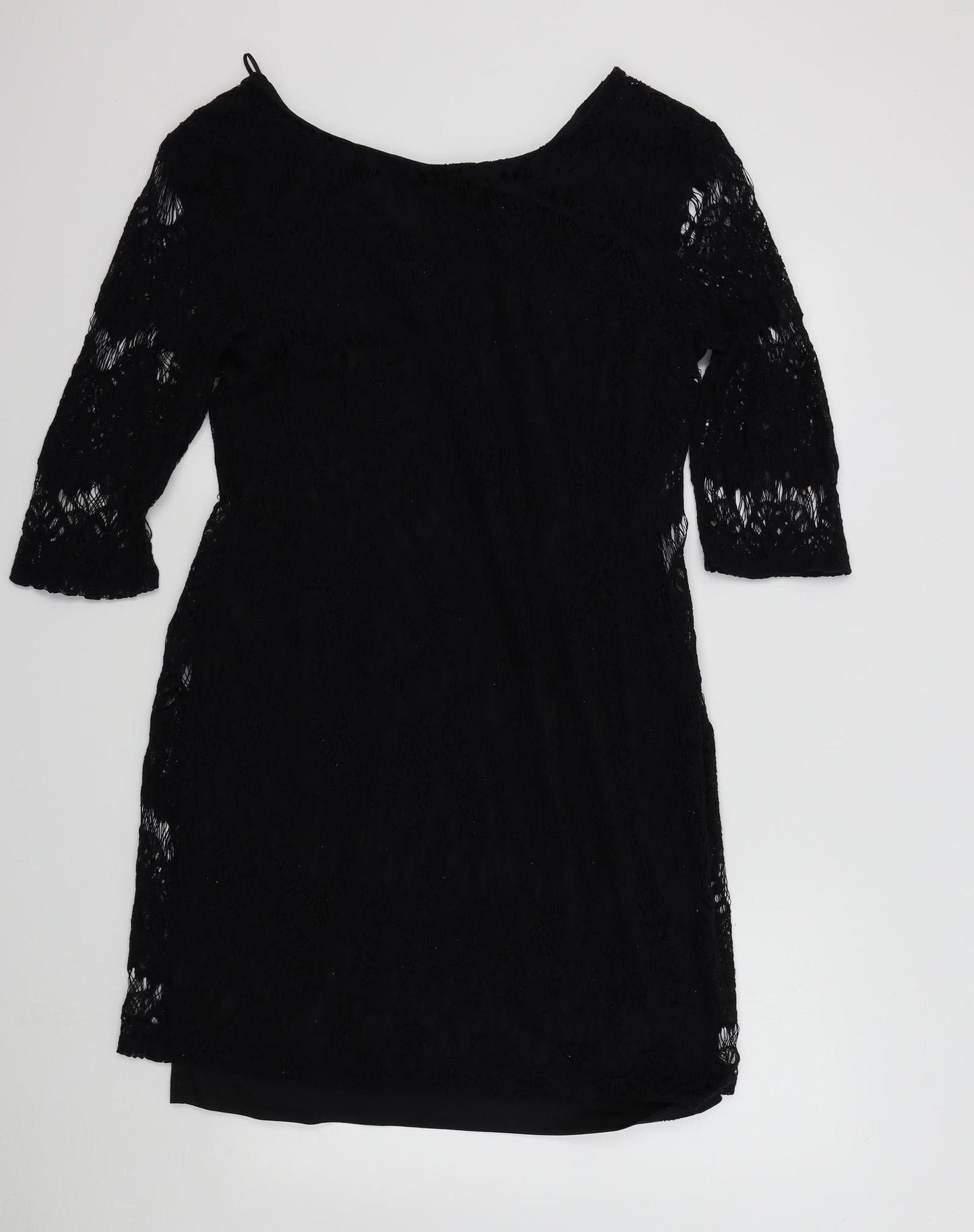 peackocks Womens Black Colourblock  A-Line  Size 18