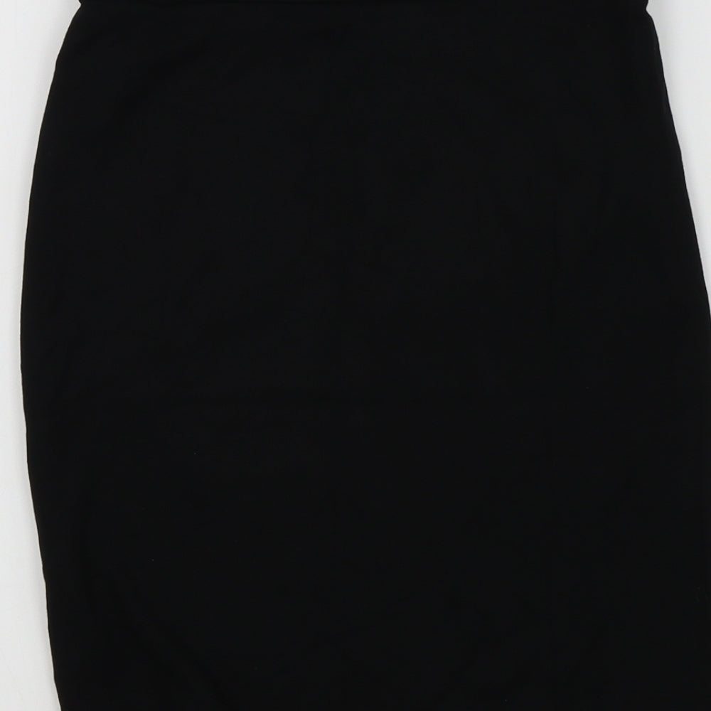 M&S Girls Black Colourblock  A-Line Skirt Size 11-12 Years - School Skirt