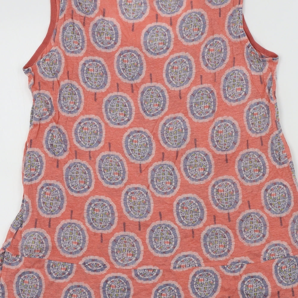 White Stuff Womens Orange Geometric  Basic T-Shirt Size 12