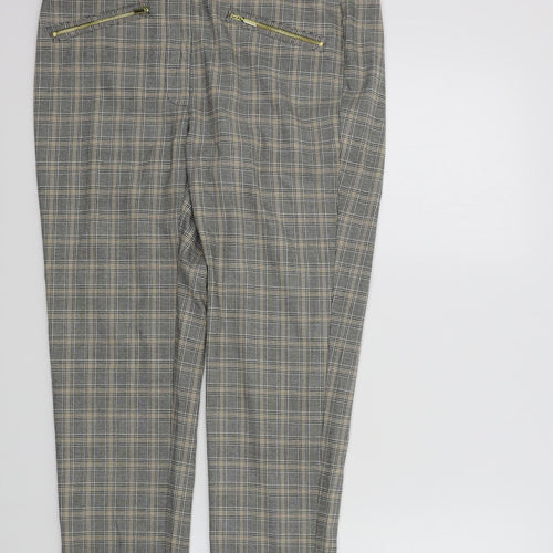 NEXT Womens Blue Check  Dress Pants Trousers Size 12 L27 in