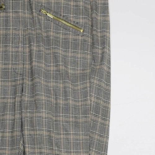 NEXT Womens Blue Check  Dress Pants Trousers Size 12 L27 in