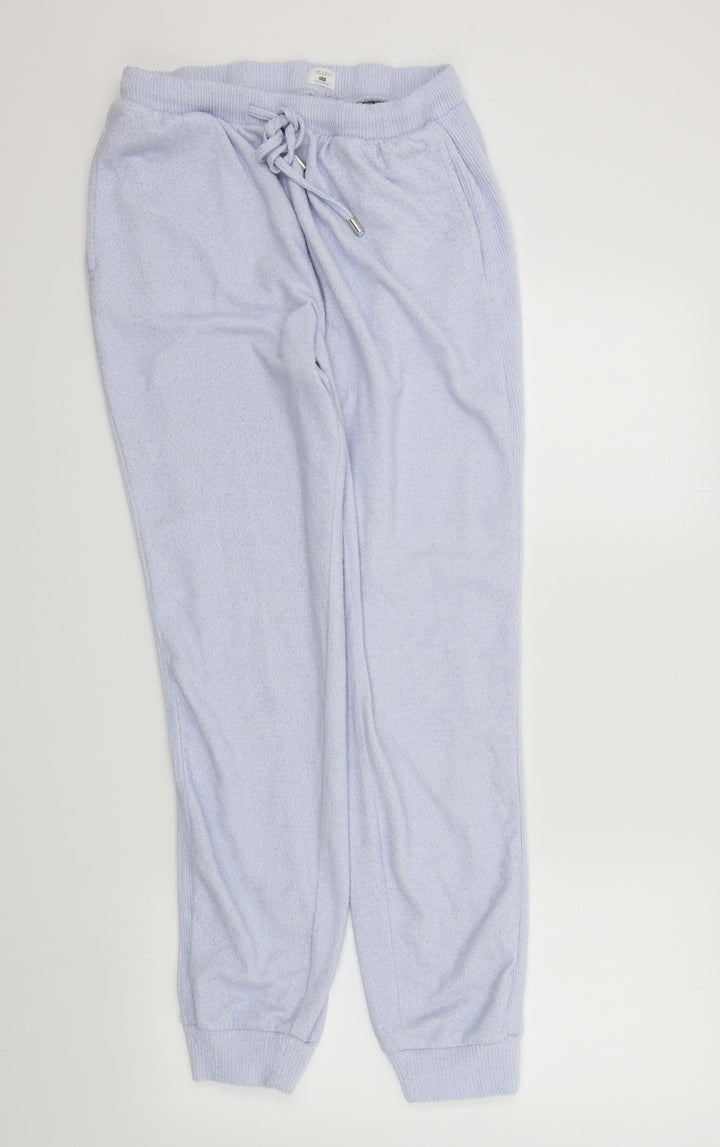 F&F Womens Blue Solid Top Pyjama Pants Size M