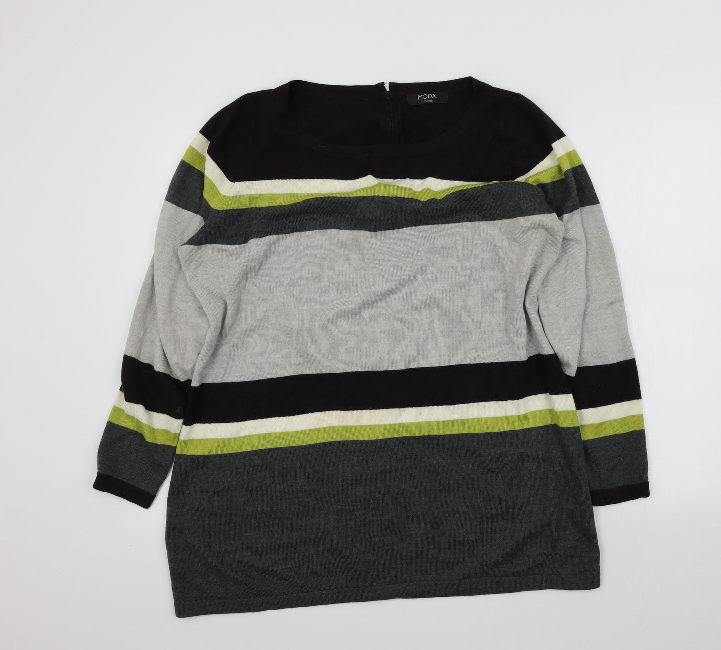 George Womens Multicoloured Striped  Pullover Jumper Size 18