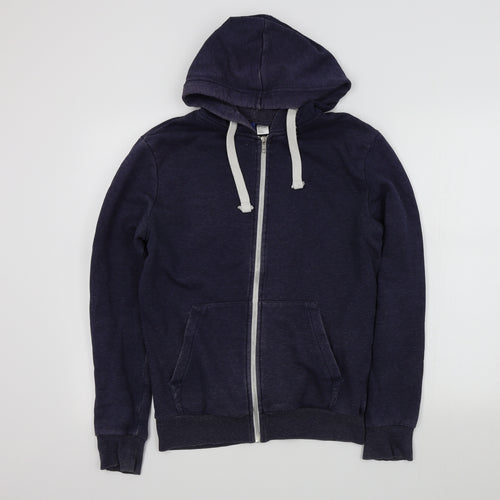 H&M Mens Blue   Full Zip Jumper Size S