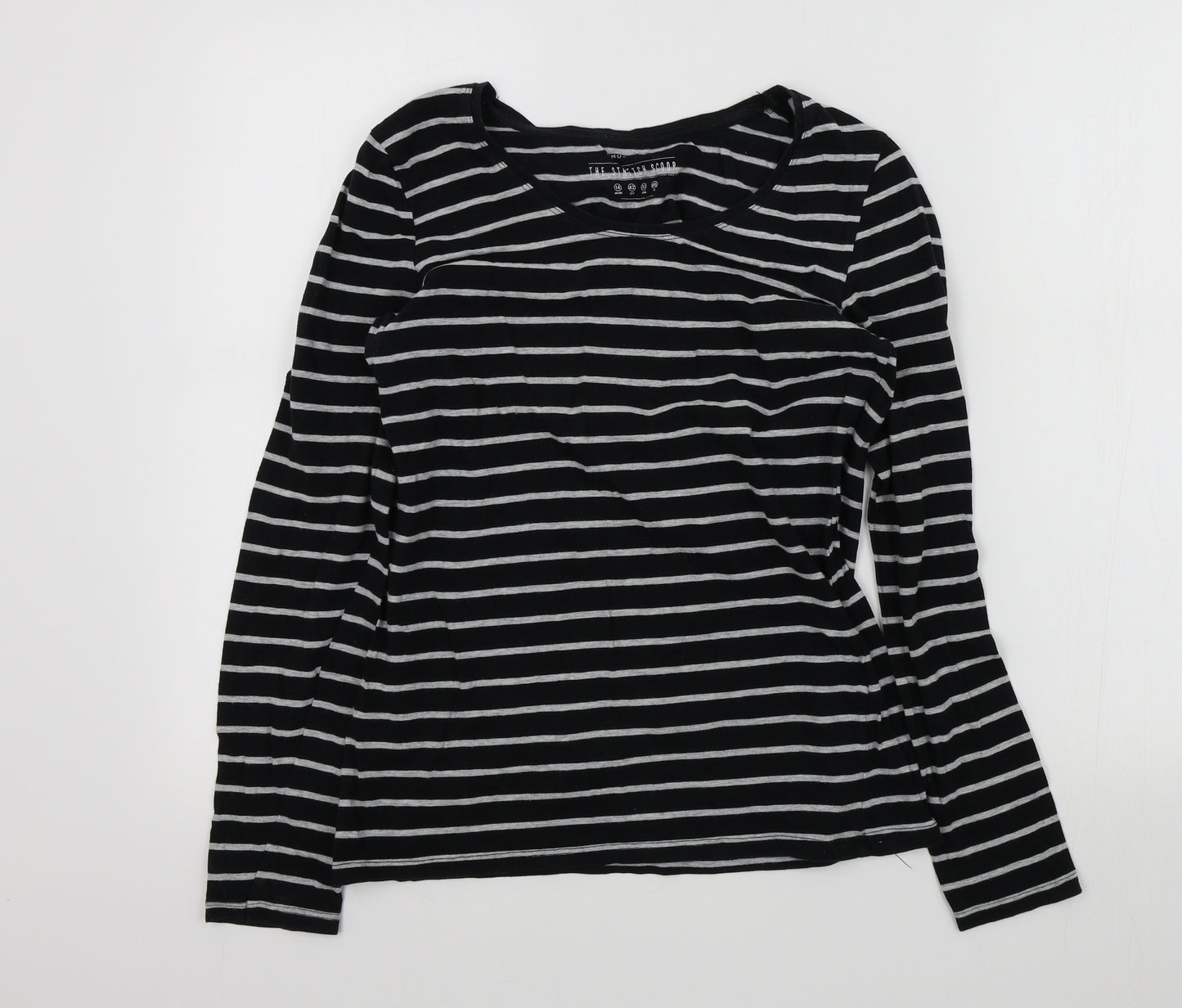 Primark Womens Black Striped  Basic T-Shirt Size 14