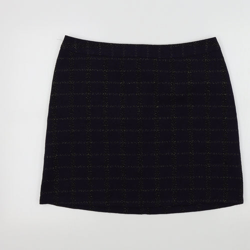 Papaya Womens Blue Check  A-Line Skirt Size 16