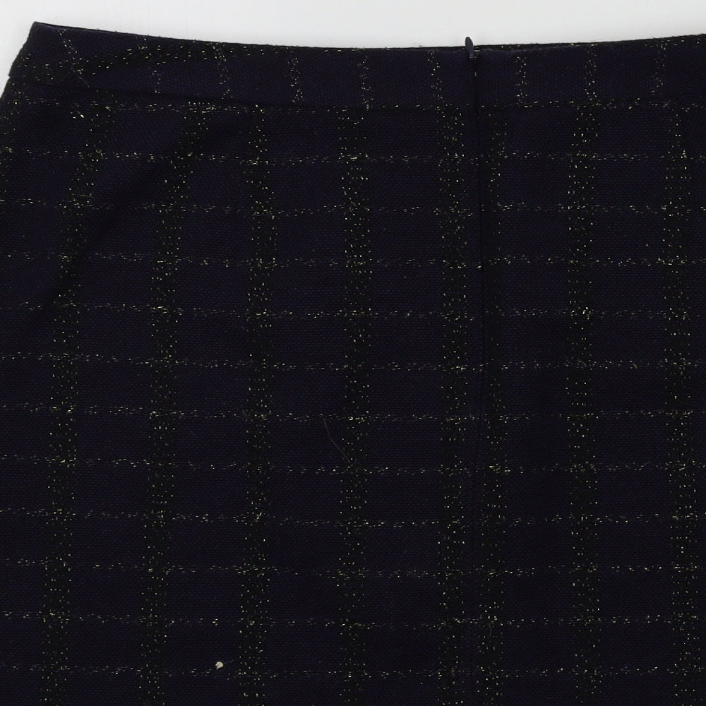 Papaya Womens Blue Check  A-Line Skirt Size 16