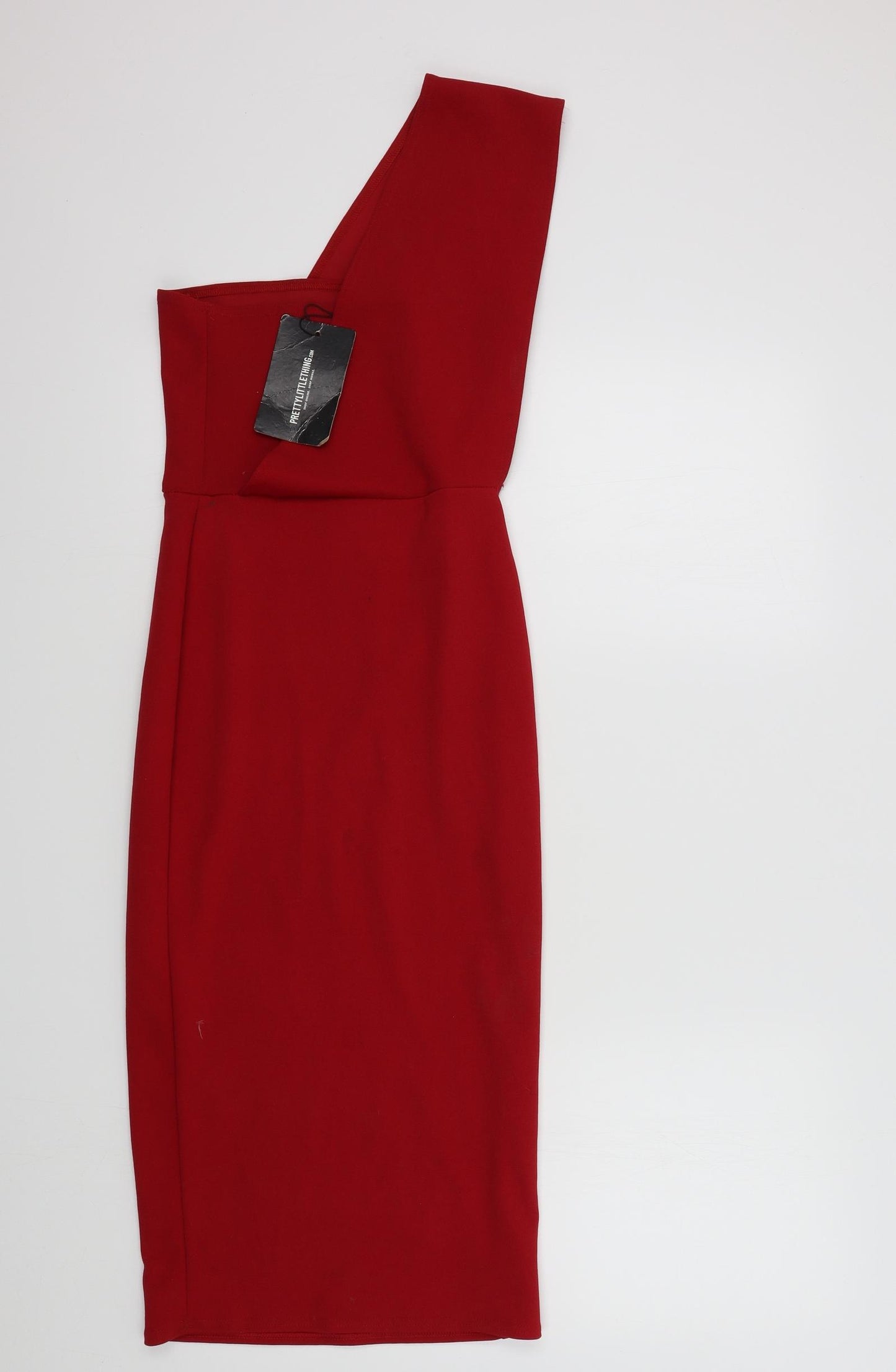 PRETTYLITTLETHING Womens Red Colourblock  A-Line  Size 8