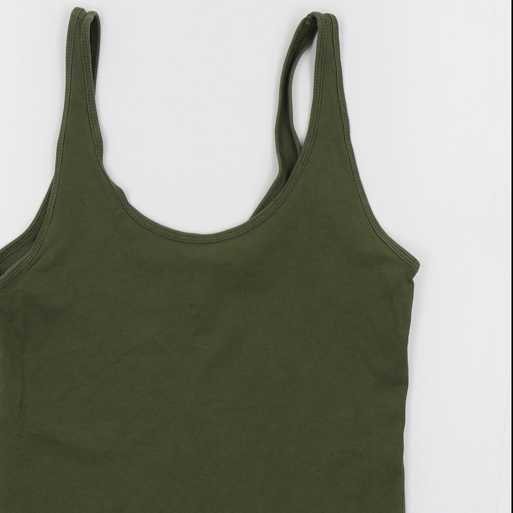 Primark Womens Green Colourblock  Basic T-Shirt Size 10