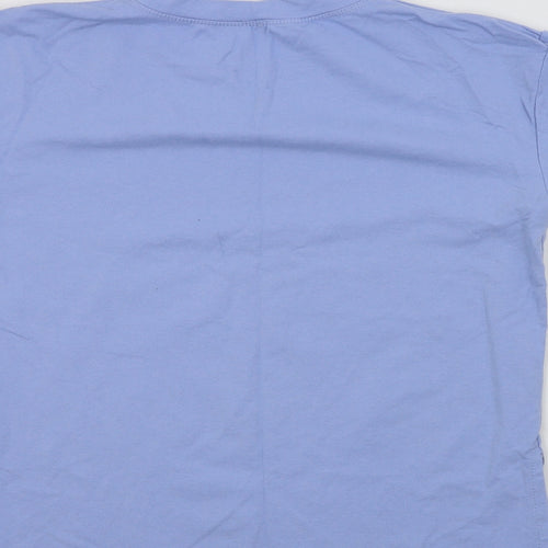 jyy london Womens Blue Colourblock  Basic T-Shirt Size L