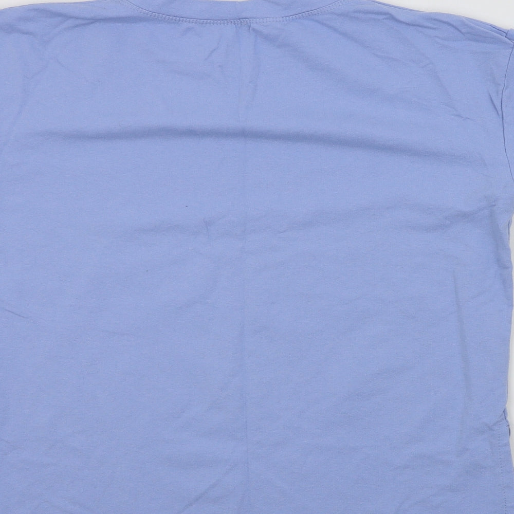 jyy london Womens Blue Colourblock  Basic T-Shirt Size L