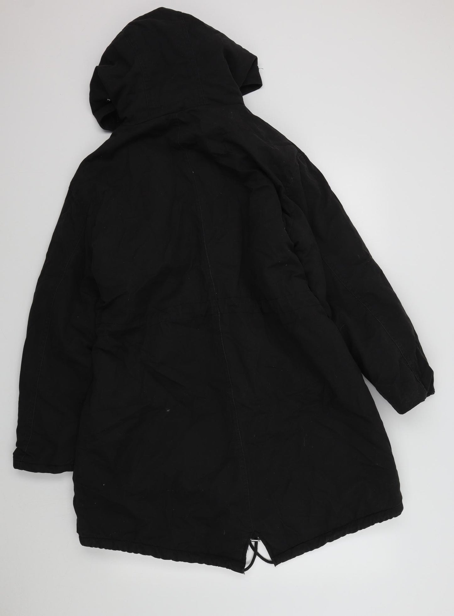 New Look Womens Black   Overcoat Coat Size 16