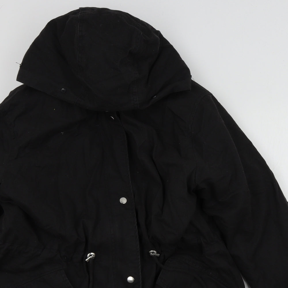 New Look Womens Black   Overcoat Coat Size 16