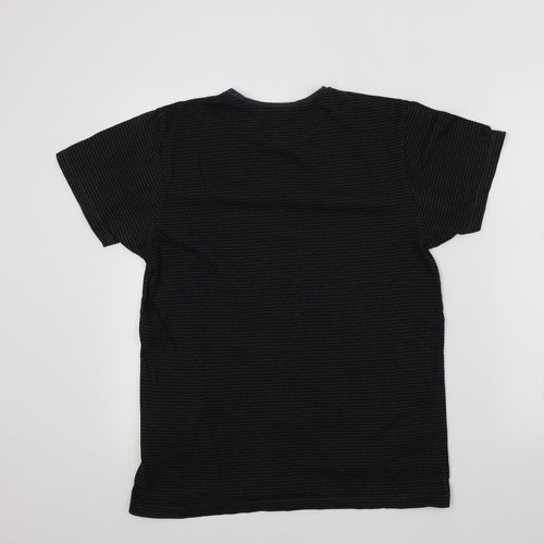 Ceader wood state Mens Black Striped   T-Shirt Size M