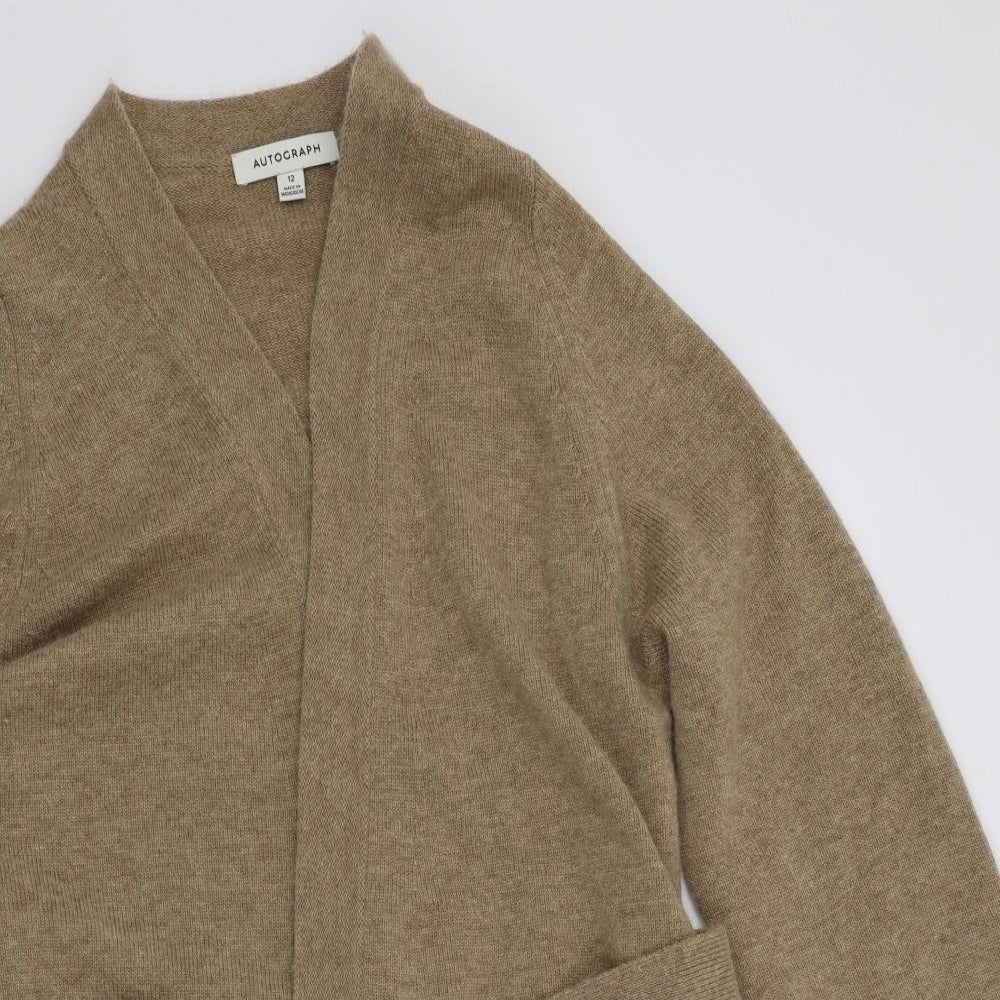 M&S Womens Beige   Cardigan Jumper Size 12