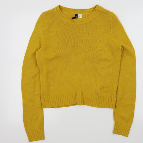 H&M Womens Yellow   Pullover Jumper Size XS