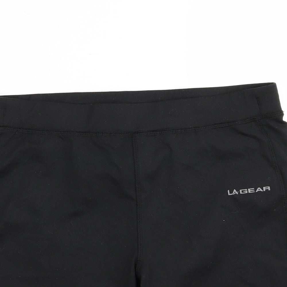 LA Gear Womens Black   Sweat Shorts Size 12 - stretch waistband