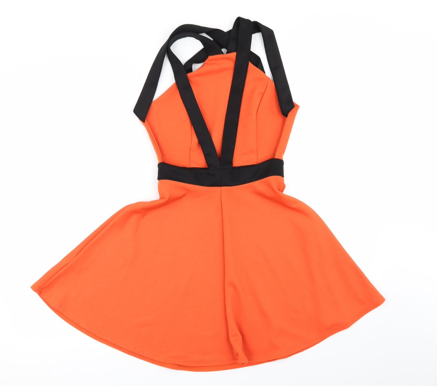 Boohoo Womens Orange   Fit & Flare  Size 10