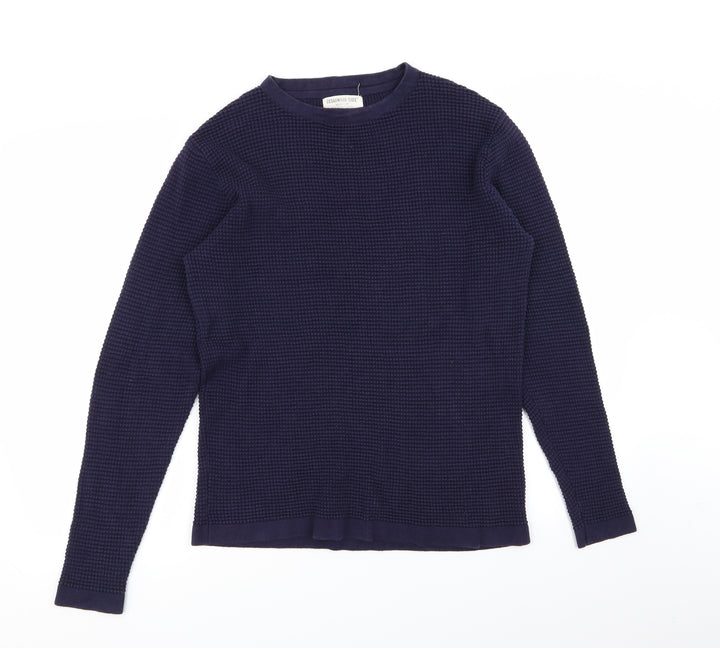 Cedar Wood State Mens Blue Pullover Jumper Size M