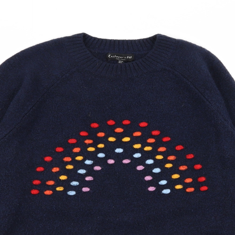 F&F Womens Blue   Pullover Jumper Size 10